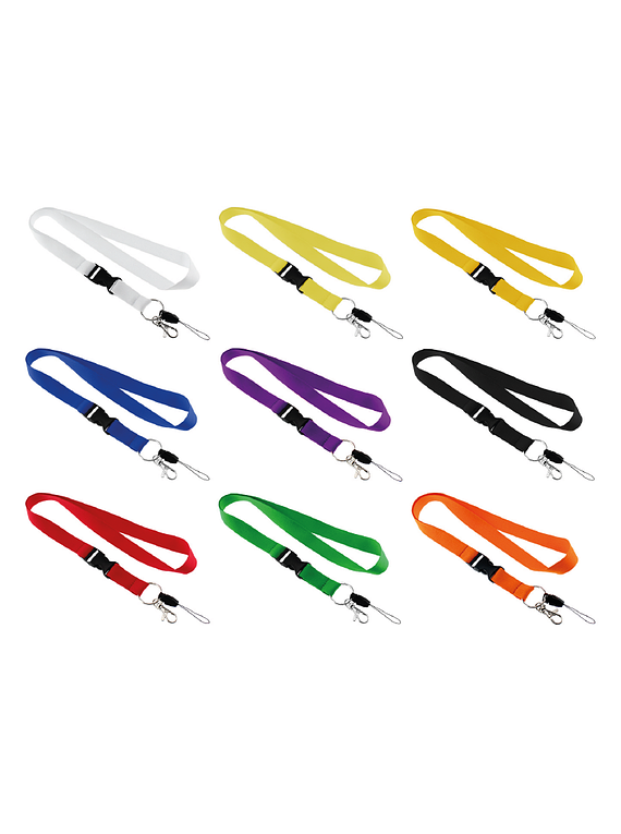 PACK 100 UNIDADES Lanyard Premium Texturado IMPRESO A 1 COLOR