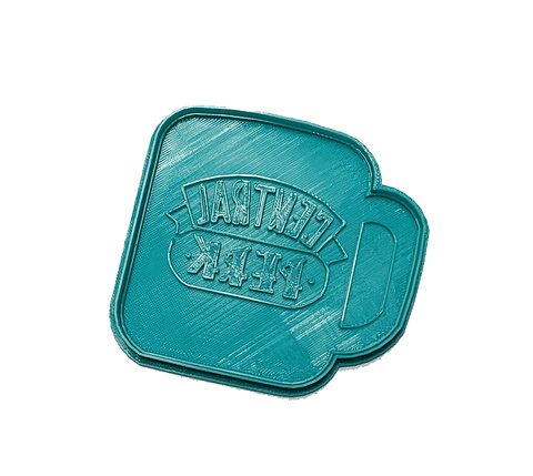 Cortador y marcador para galleta " Taza de friends"