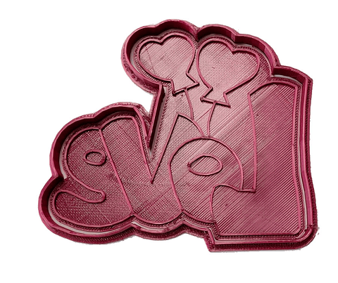 Cortador y Marcador para galleta "Love Globos"