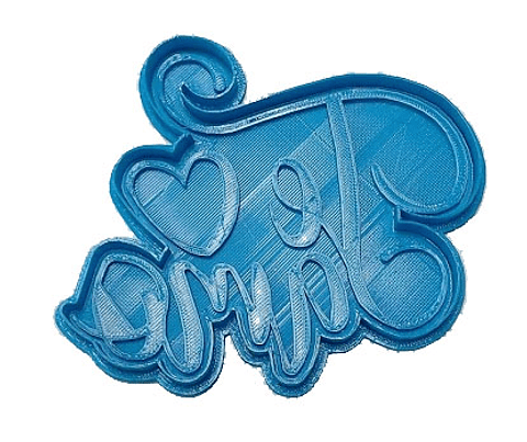 Cortador y marcador de galleta "Te amo"