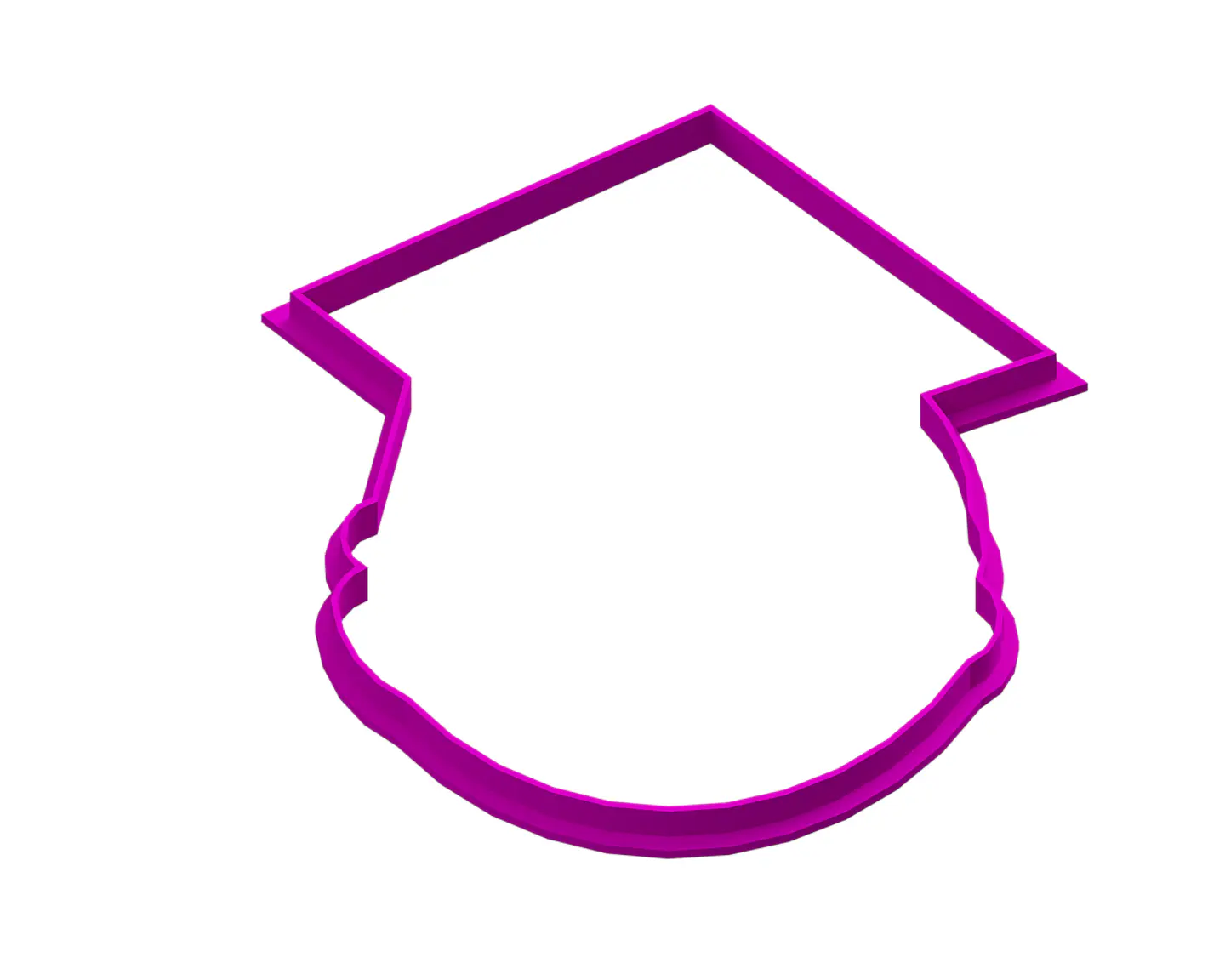 Cortador de galleta graduación, cara de niño 1