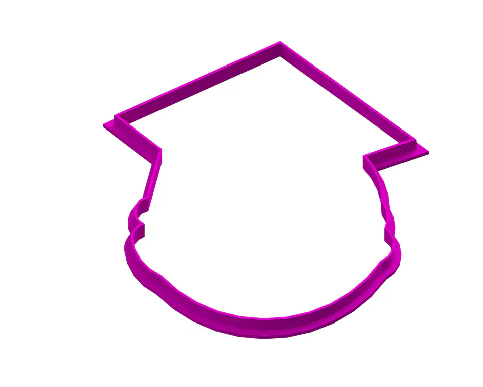 Cortador de galleta graduación, cara de niño 1