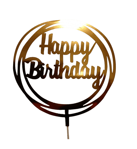 Topper happy birthday circulo
