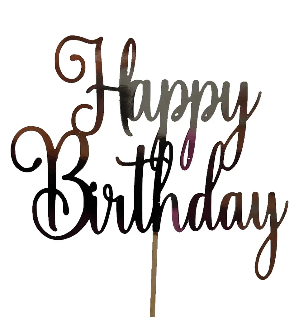 Topper para pastel Happy Birthday 3 2