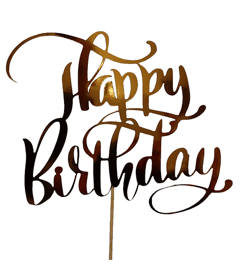 Set de 10 toppers "Happy Birthday"