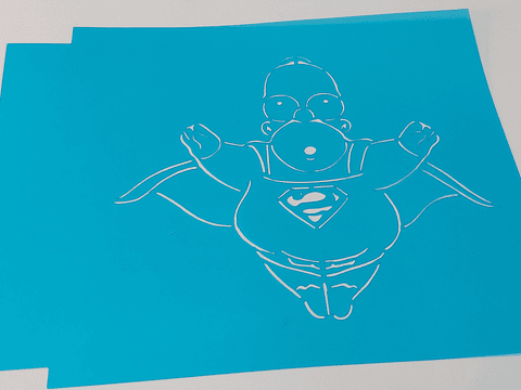 STENCIL "SUPER HOMERO"