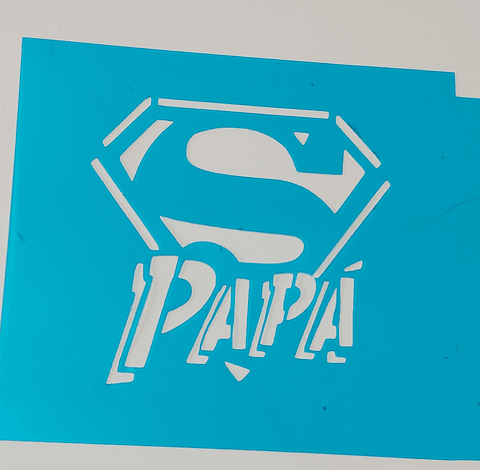 STENCIL "SUPER PAPA"