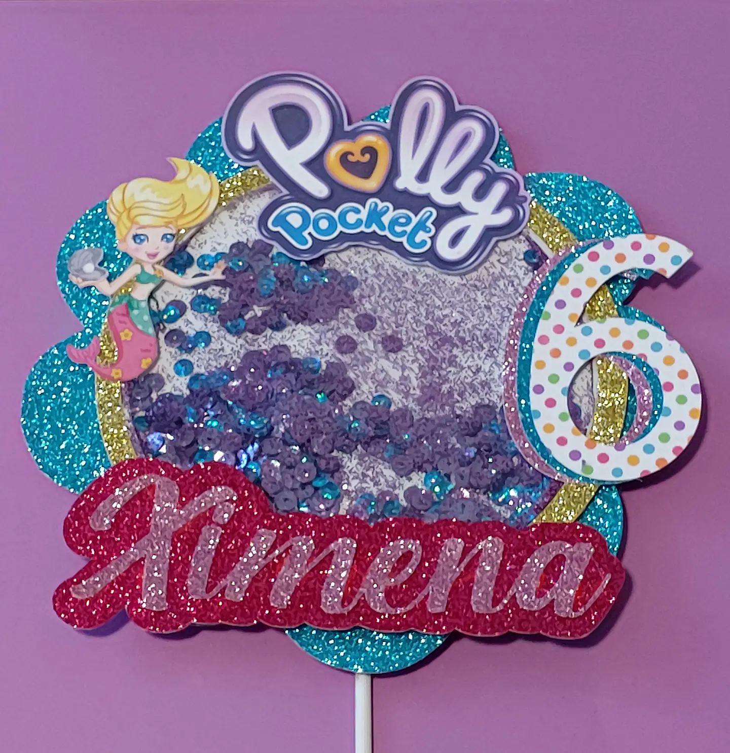 TOpper  para pastel shaker Polly Pocket 1