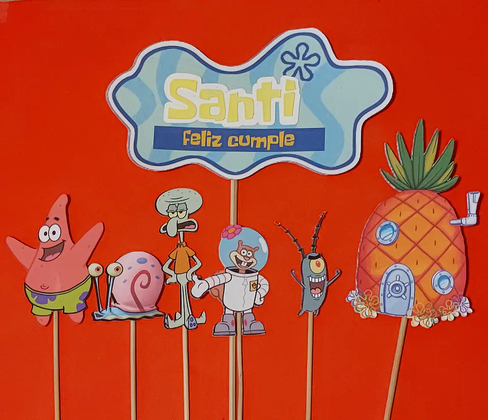 Topper para pastel Bob Sponja 1
