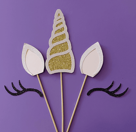 Set topper para pastel unicornio 
