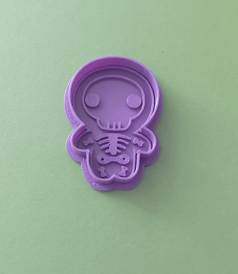 Cortador y sello para galleta "esqueleto"