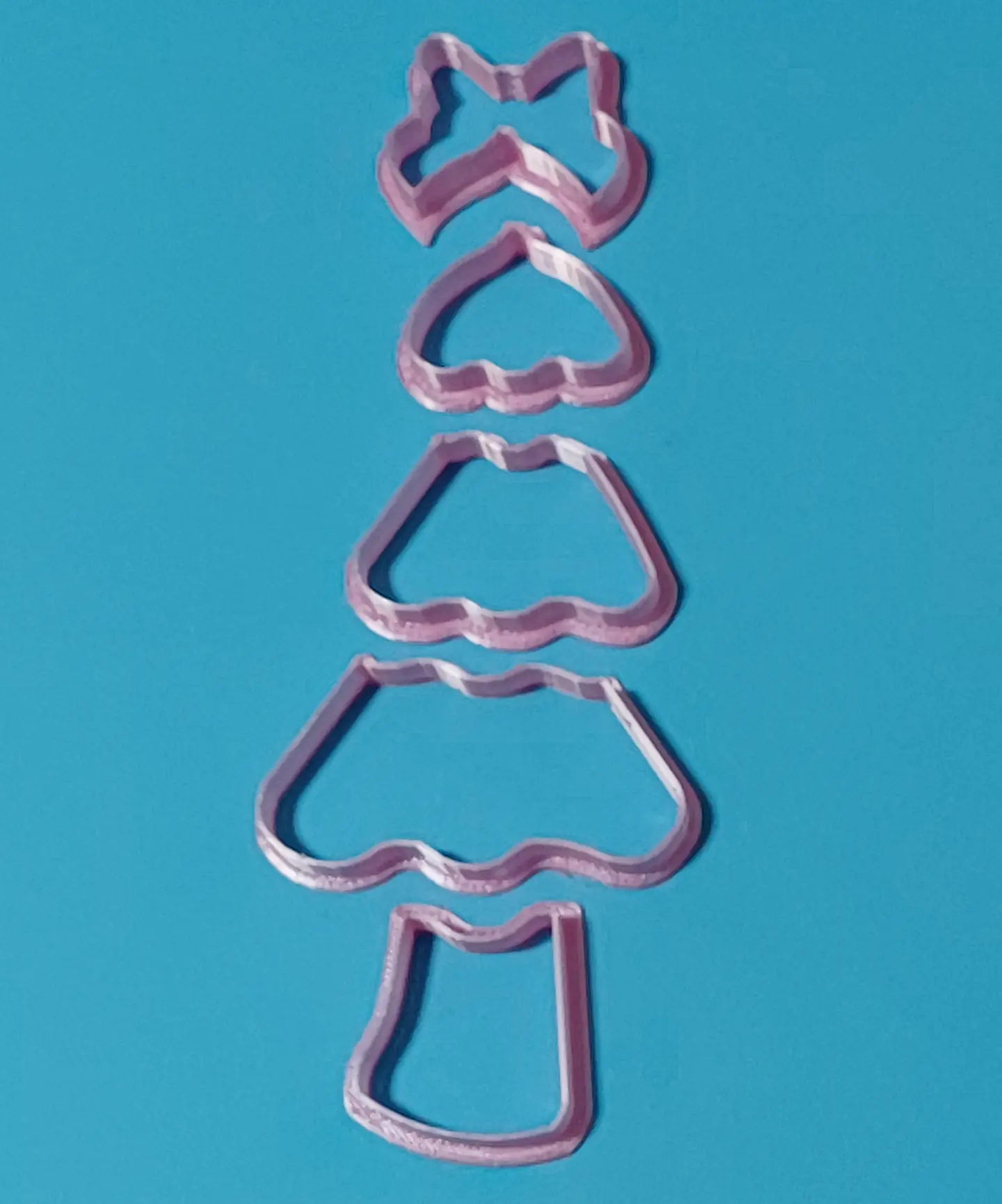Cortador de galleta arbol de navidad.  5 piezas 1