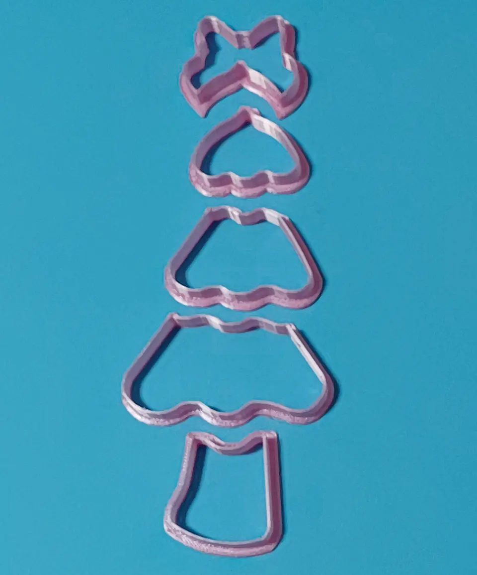 Cortador de galleta arbol de navidad.  5 piezas 1