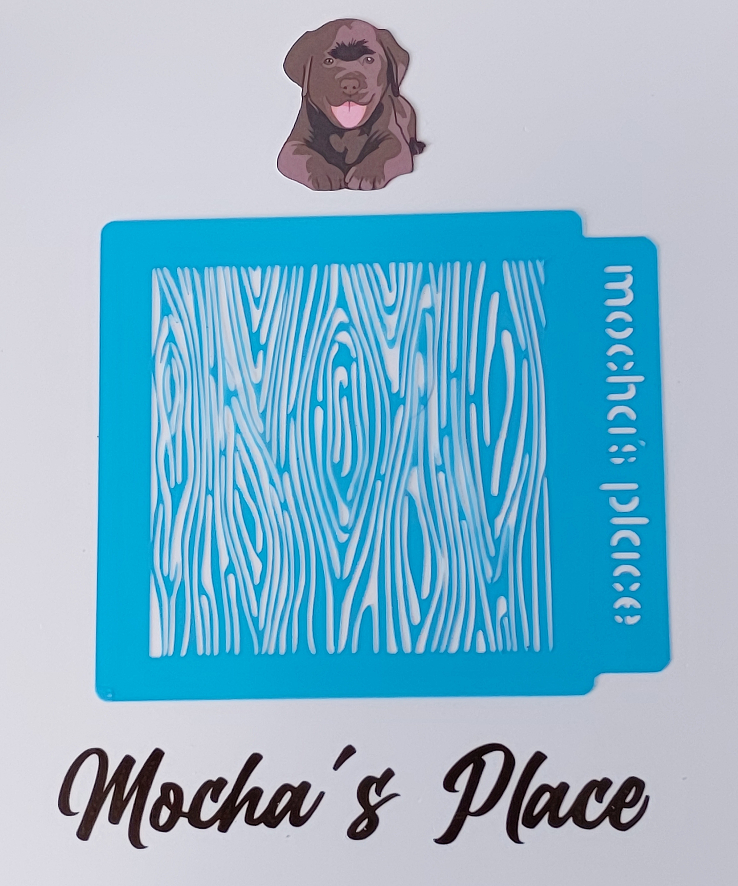 Stencil  patrón madera 1