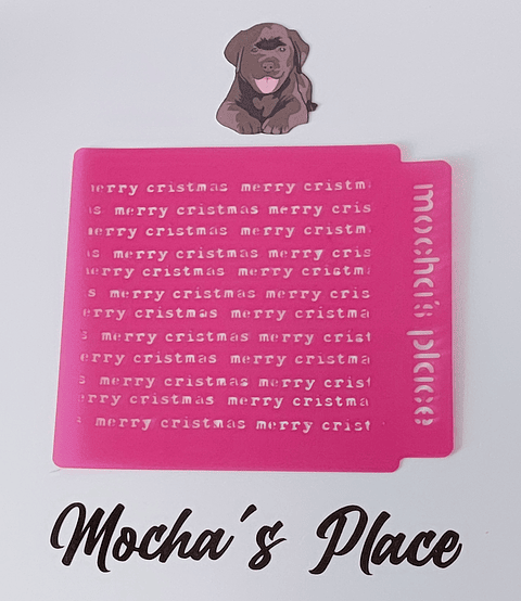 Stencil merry cristmas 