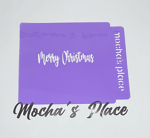 Stencil navideño Merry cristmas