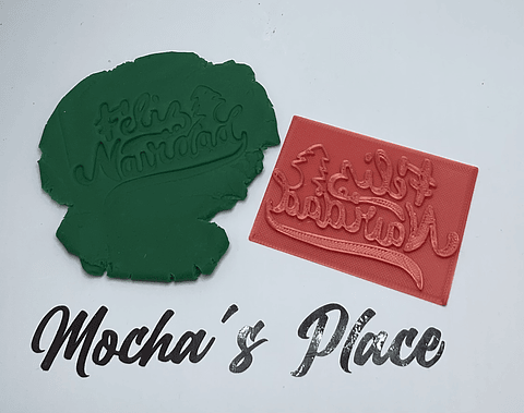 Sello para Fondant  Tendedero navideño