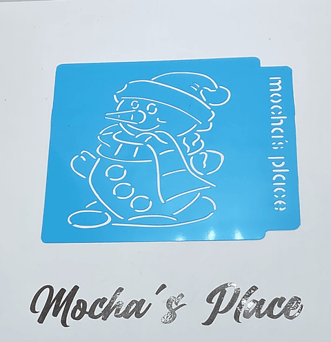 Stencil navideño PYO galleta muñeco de nieve