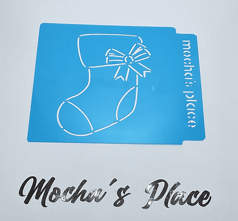 Stencil navideño PYO galleta bota navideña