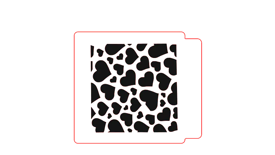 STENCIL CORAZONES 1 - COPY 2