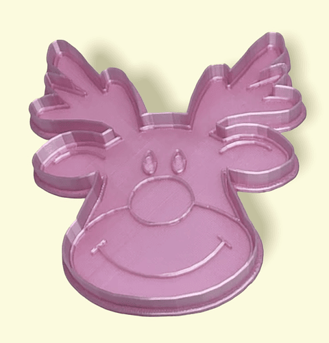 Cortador y Marcador de galleta cara de reno