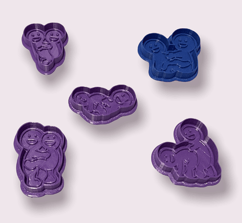 Set 5 piezas Cortador y marcador para galleta "kamasutra-cookie   6 cms”