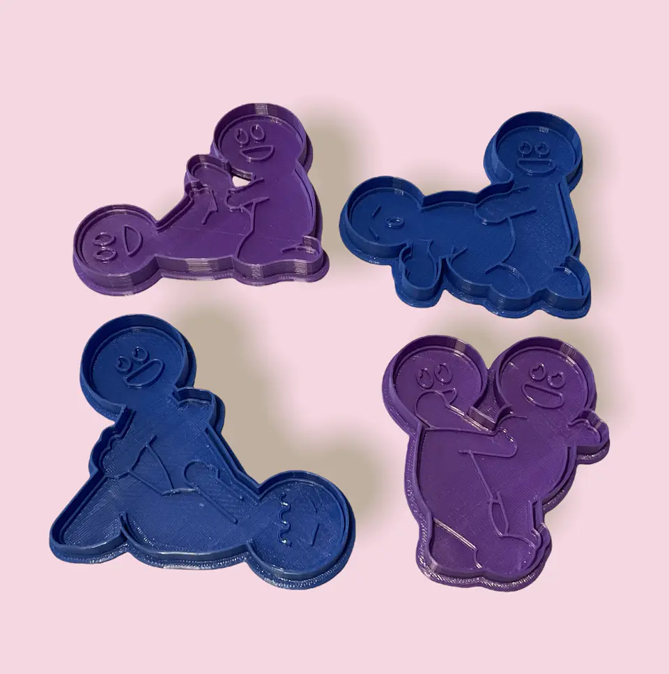 Set 4 piezas Cortador y marcador para galleta 