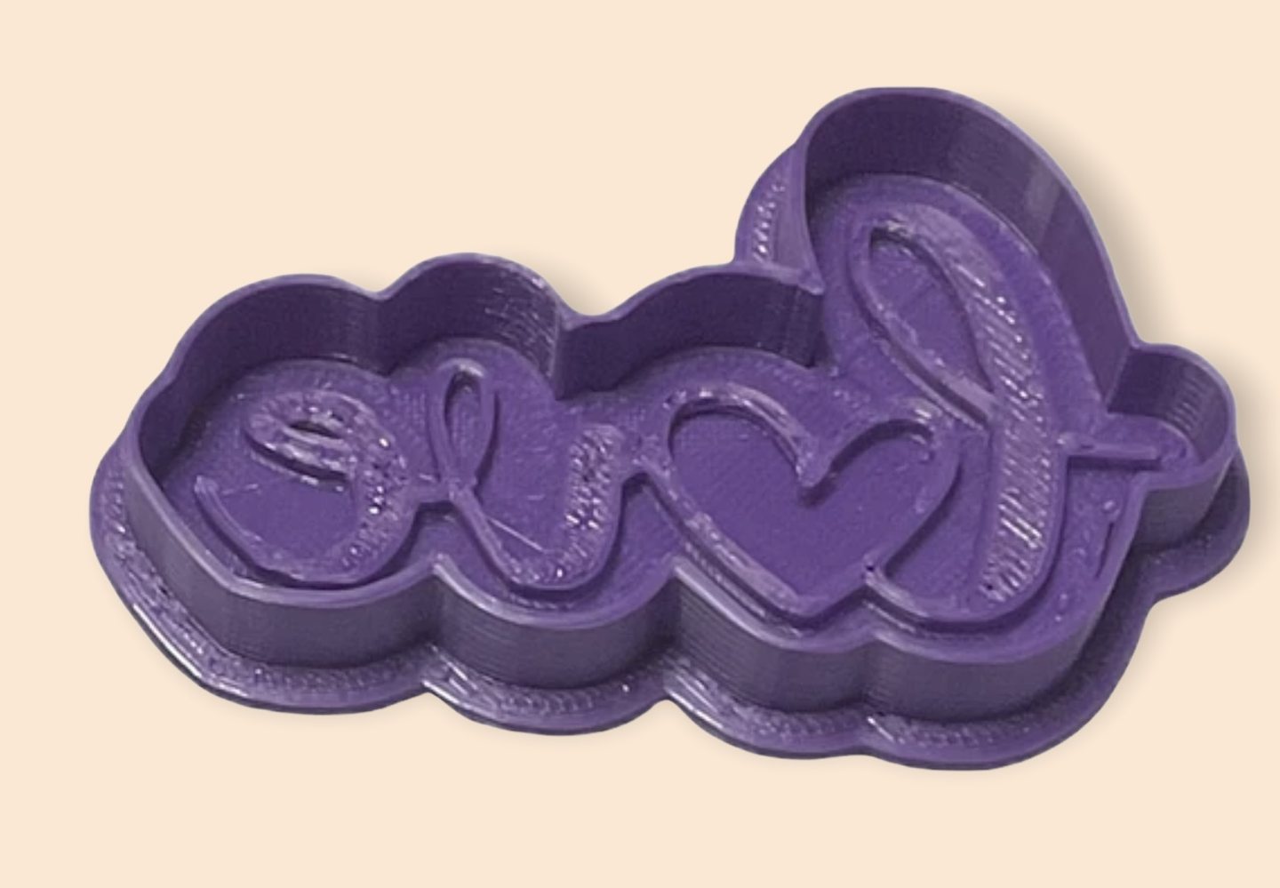 Cortador y sello para galleta “love” 1