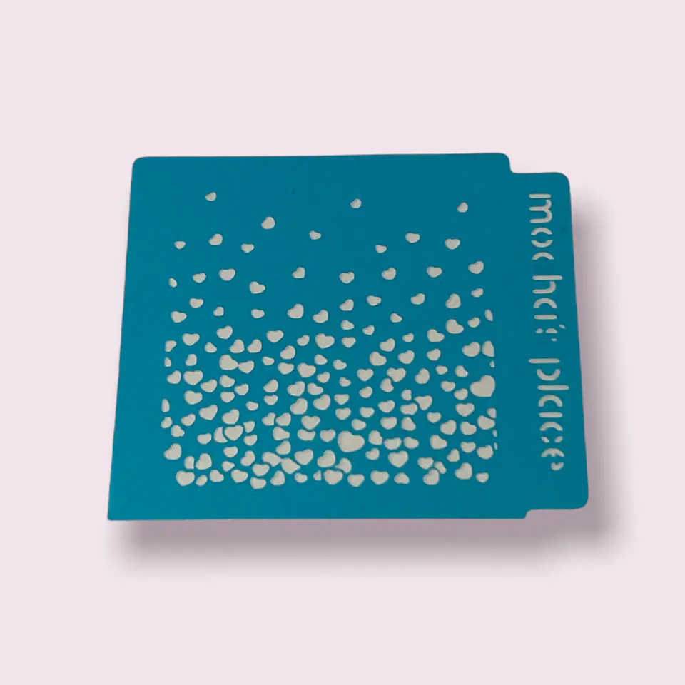 Stencil Patrón corazones 1