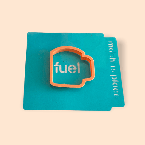 Stencil “fuel” para taza café 