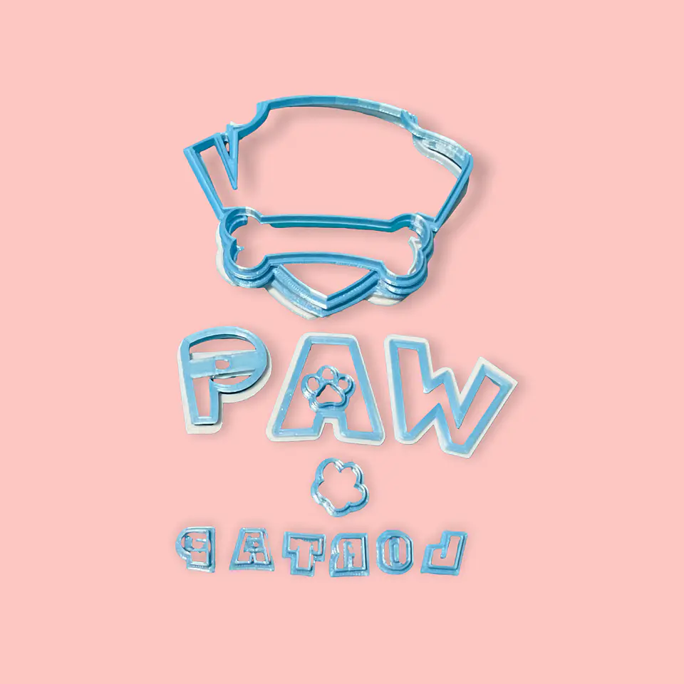 Set cortadores para fondant logo Paw Patrol 1