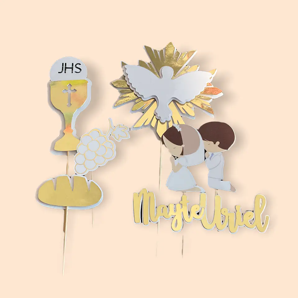 Set toppers Primera Comunión Paloma 1