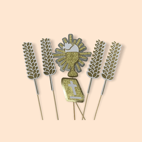 Set toppers Primera Comunión  espigas