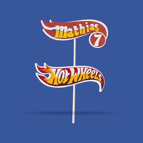 Topper para pastel Hot wheels