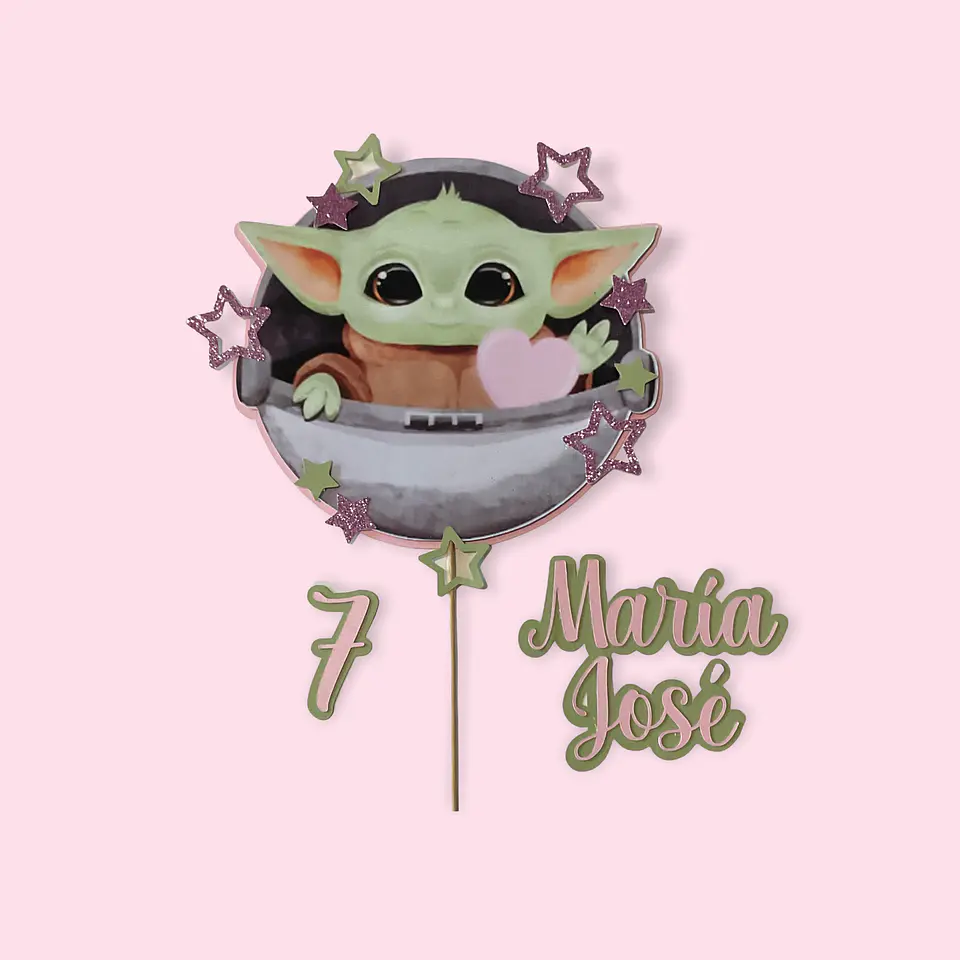 Set topper para pastel Grogu (Baby Yoda) 1