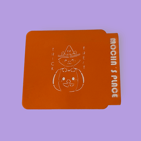 Stencil  calabaza y gato