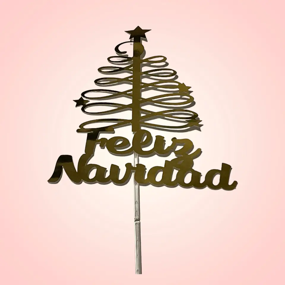 Topper cake Feliz Navidad arbol 1