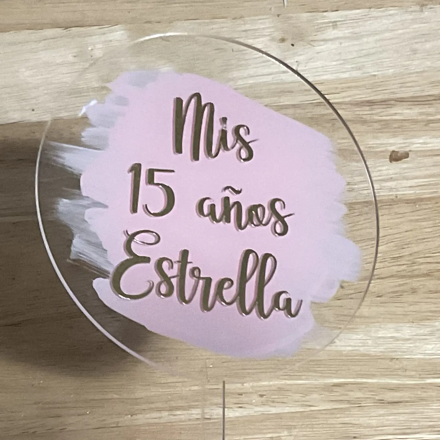 Topper acrilico fondo color  1