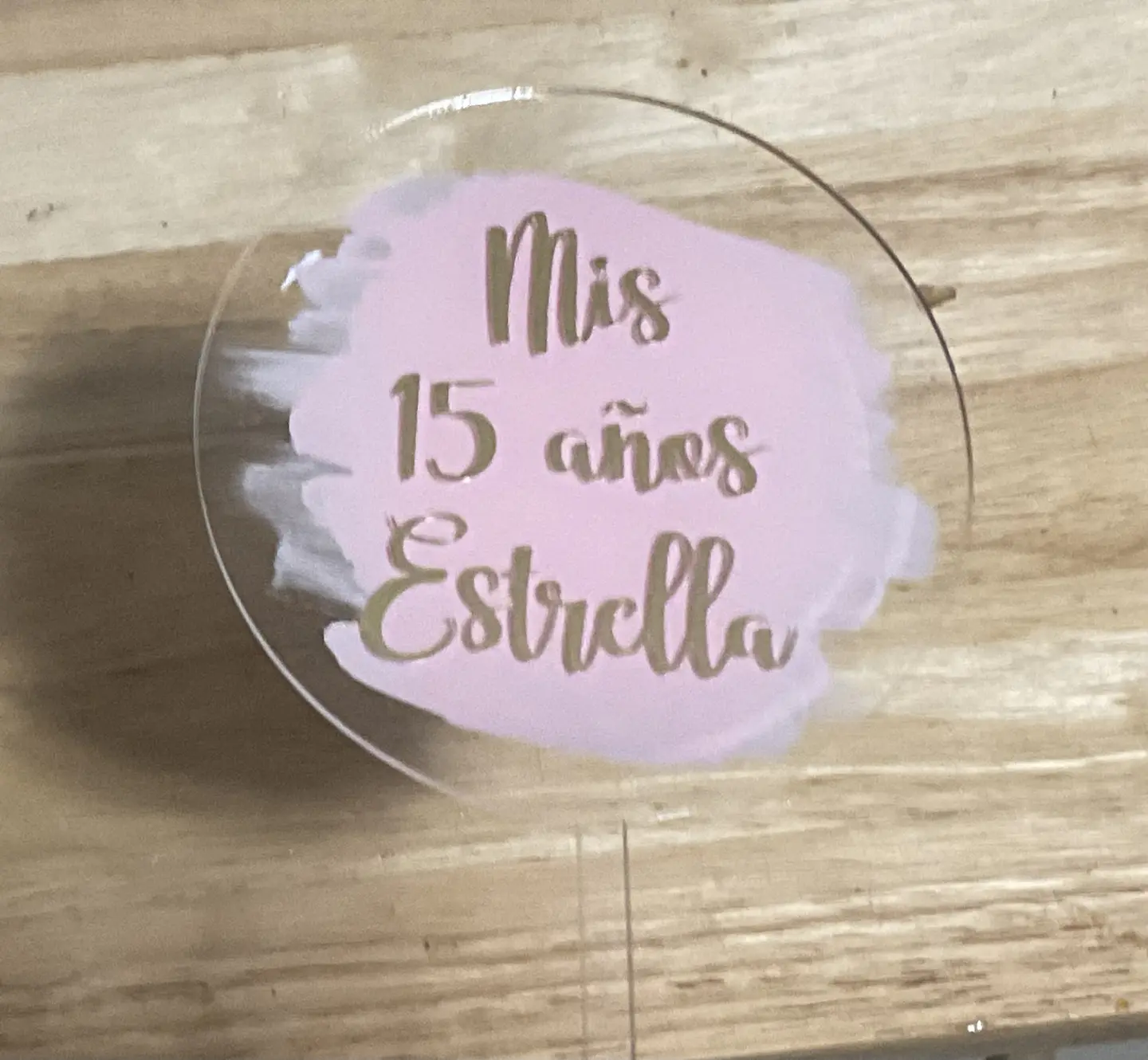 Topper acrilico fondo color  2