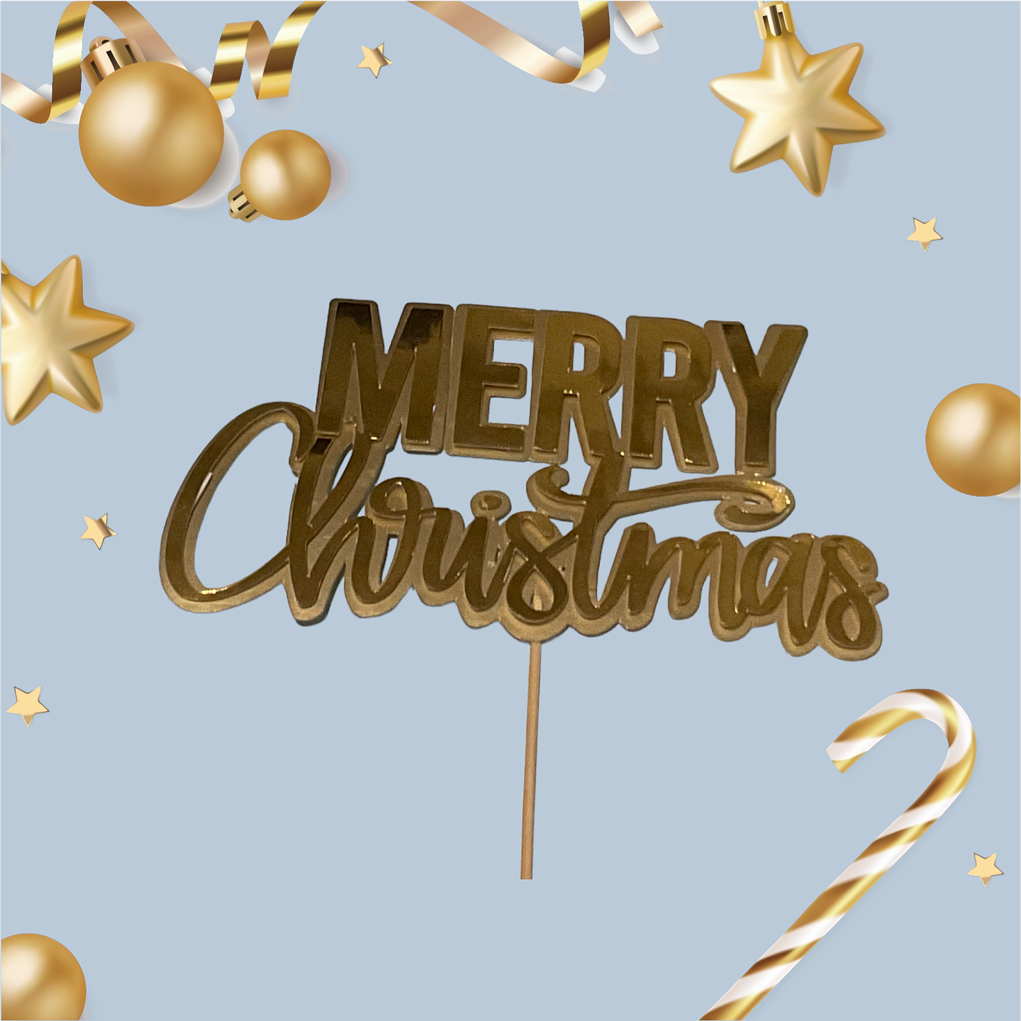 Topper cake Merry Cristmas 1