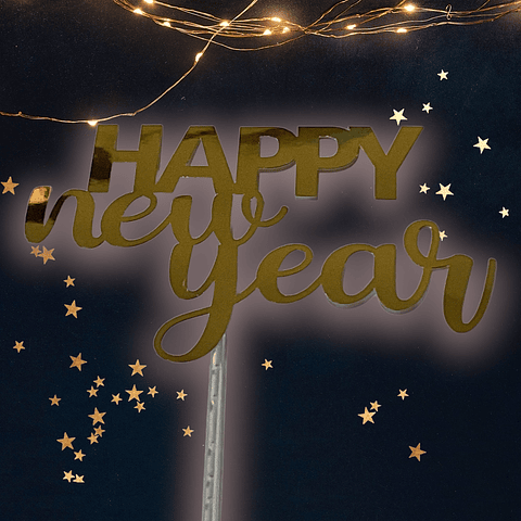 Topper cake año nuevo