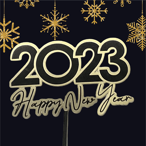 Topper cake happy new year 2023