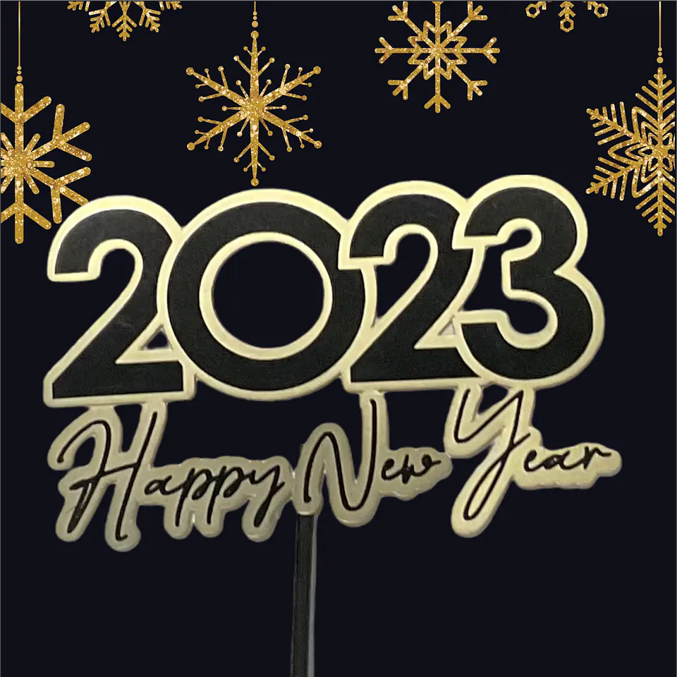 Topper cake happy new year 2023 1