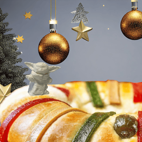 Muñeco para rosca de reyes Baby yoda