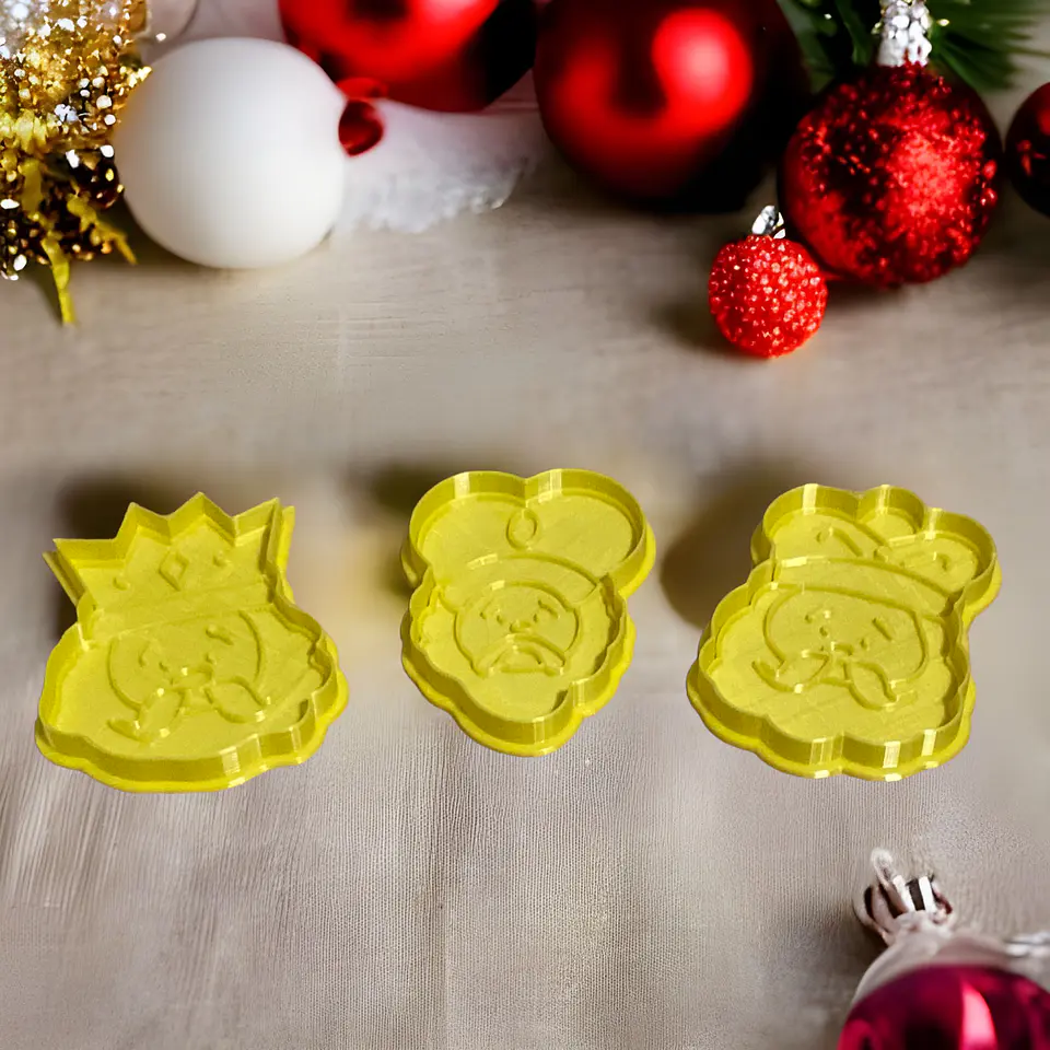 Set cortador para galleta Reyes caritas 1
