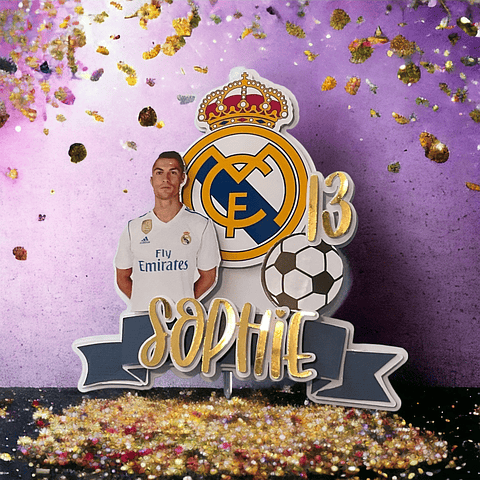 Topper para pastel Cristiano Ronaldo Real Madrid