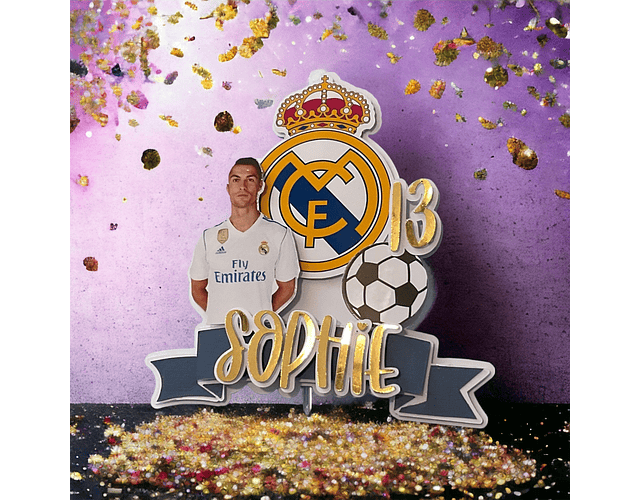 Topper para pastel Cristiano Ronaldo Real Madrid