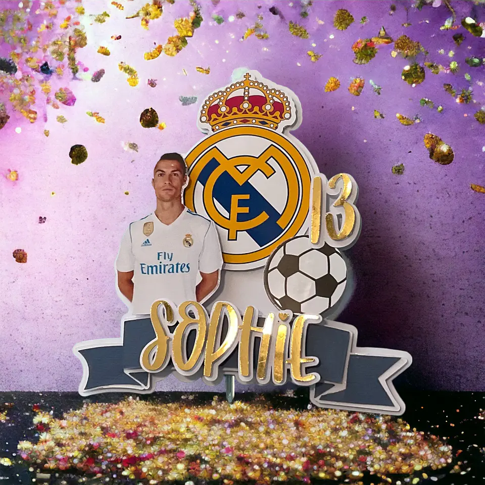 Topper para pastel Cristiano Ronaldo Real Madrid 1