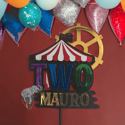 Topper para pastel Circo 