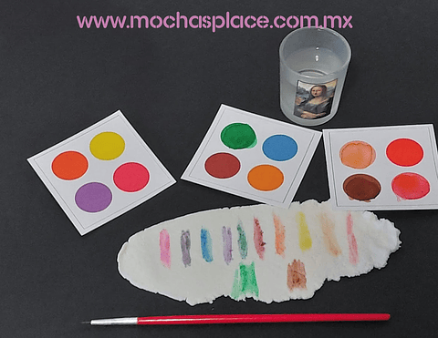 PALETA ACUARELA CUADRADA 100 piezas